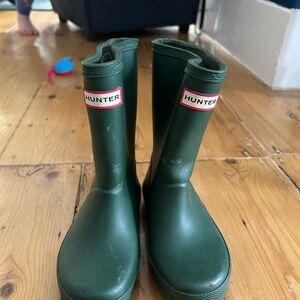 Hunter Kids Forest Green Rain Boots